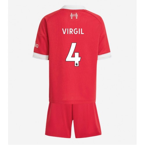 Futbalové dresy pre deti Liverpool Virgil van Dijk #4 2025-26 Domáci Komplety 1 Futbalové dresy pre deti Liverpool Virgil van Dijk #4 2025-26 Domáci Komplety