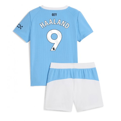 Detský Futbalový dres Manchester City Erling Haaland #9 2025-26 Domáci Komplet 1 Detský Futbalový dres Manchester City Erling Haaland #9 2025-26 Domáci Komplet