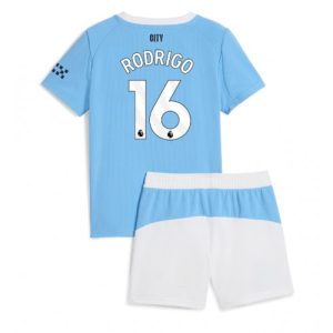Detský Futbalový dres Manchester City Rodri Hernandez #16 2025-26 Domáci Komplet