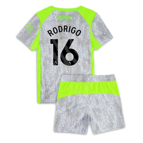 Kindervoetbalshirt Manchester City Rodri Hernandez #16 2025-26 Derde Deel 1 Kindervoetbalshirt Manchester City Rodri Hernandez #16 2025-26 Tenue Set