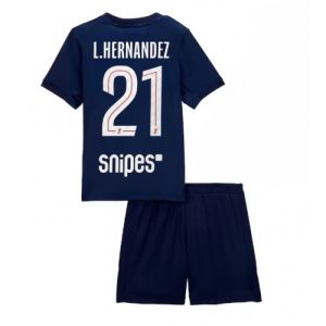Detský Futbalový dres Komplet Paris Saint-Germain Lucas Hernandez #21 2025-26 Domáci