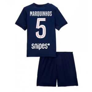 Detský Futbalový dres Komplet Paris Saint-Germain Marquinhos #5 2025-26 Domáci