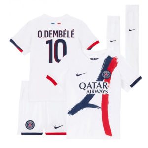 Detský Futbalový dres Komplet Paris Saint-Germain Ousmane Dembele #10 2025-26 Preč
