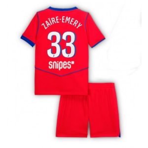 Detský Futbalový dres Komplet Paris Saint-Germain Warren Zaire-Emery #33 2025-26 Tretina