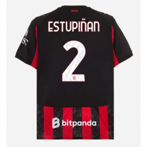 Futbalový dres AC Milan Pervis Estupinan #2 2025-26 Domáci