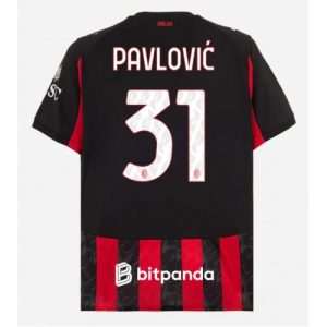 Futbalový dres AC Milan Strahinja Pavlovic #31 2025-26 Domáci