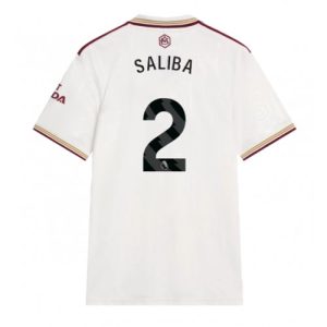 Pánsky Futbalový dres Arsenal William Saliba #2 2025-26 Tretina