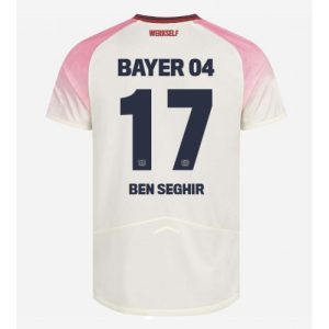 Futbalové dresy Bayer Leverkusen Eliesse Ben Seghir #17 2025-26 Preč