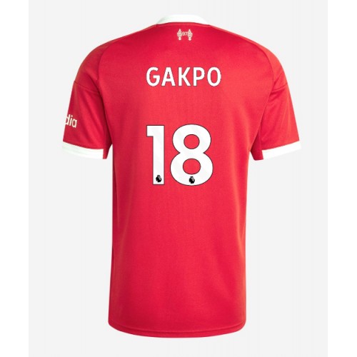 Futbolshirt Liverpool Cody Gakpo #18 2025-26 Thuis 1 Voetbaltrui Liverpool Cody Gakpo #18 2025-26 Thuis