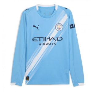 Pánsky Futbalový dres Manchester City 2025-26 Dlhy Rukáv - Domáci