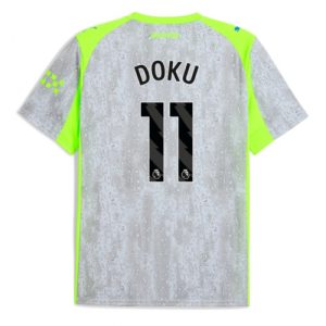 Pánsky Futbalový dres Manchester City Jeremy Doku #11 2025-26 Tretina