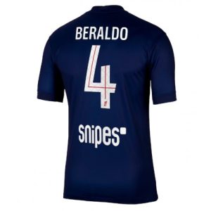Pánske Futbalové dres Paris Saint-Germain Lucas Beraldo #4 2025-26 Domáci