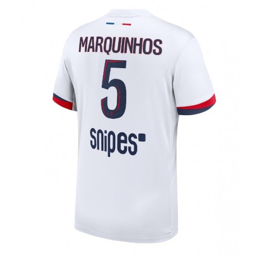 Heren voetbalshirt Paris Saint-Germain Marquinhos #5 2025-26 Preč 1 Heren Voetbalshirt Paris Saint-Germain Marquinhos #5 2025-26 Uit