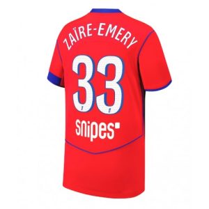 Pánske Futbalové dres Paris Saint-Germain Warren Zaire-Emery #33 2025-26 Tretina