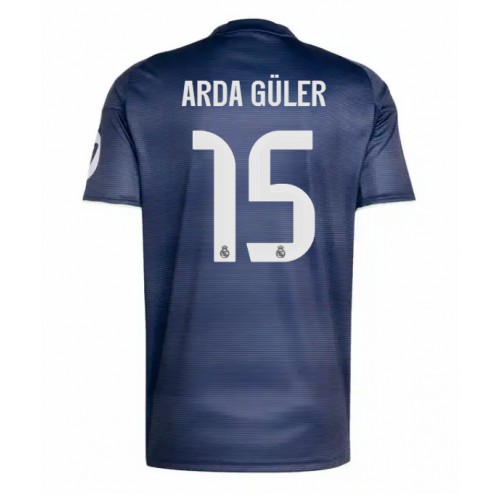 Fußballtrikot Real Madrid Arda Guler #15 2025-26 Vorwärts 1 Fußballtrikot Real Madrid Arda Güler #15 2025-26 Vorne