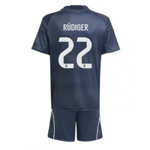 Replika Detský dres Real Madrid Antonio Rudiger #22 2025-26 Preč (+ trenírky)