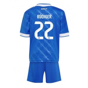 Replika Detský dres Real Madrid Antonio Rudiger #22 2025-26 Tretina (+ trenírky)