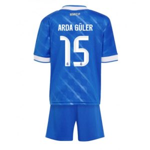 Lacne Futbalové dres pre deti Real Madrid Arda Guler #15 2025-26 Tretina (+ trenírky)