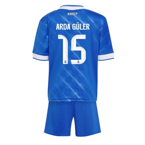 Billiges Kindertrikot für Kinder Real Madrid Arda Güler #15 2025-26 Drittel (+ Shorts) Günstiges Fußballtrikot für Kinder Real Madrid Arda Guler #15 2025-26 Drittel (+ Shorts)