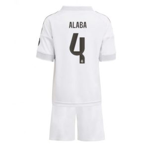 Lacne Futbalové dres pre deti Real Madrid David Alaba #4 2025-26 Domáci (+ trenírky)