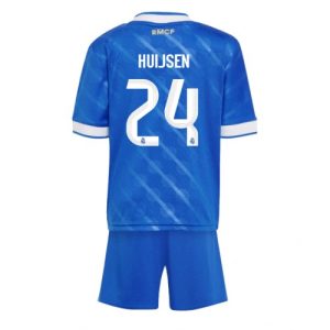 Lacne Futbalové dres pre deti Real Madrid Dean Huijsen #24 2025-26 Tretina (+ trenírky)