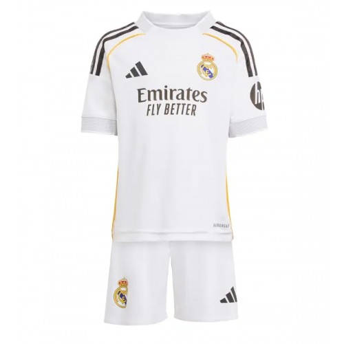 Günstiges Kindertrikot für Kinder Real Madrid Eduardo Camavinga #6 2025-26 - Heimtrikot (+ Shorts) 2 Günstiges Fußballtrikot für Kinder Real Madrid Eduardo Camavinga #6 2025-26 - Heim (+ Shorts)