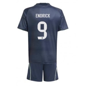 Lacne Futbalové dres pre deti Real Madrid Endrick #9 2025-26 Preč (+ trenírky)