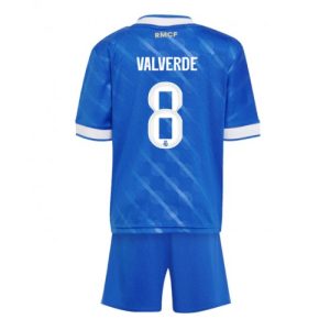 Lacne Futbalové dres pre deti Real Madrid Federico Valverde #8 2025-26 - Tretina (+ trenírky)