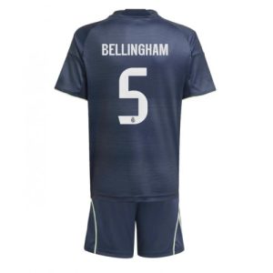 Lacne Futbalové dres pre deti Real Madrid Jude Bellingham #5 2025-26 - Preč (+ trenírky)