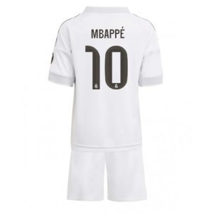 Home 20 Lacne Futbalové dres pre deti Real Madrid Kylian Mbappe #10 2025-26 Domáci (+ trenírky)