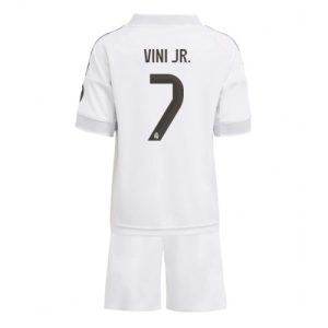 Lacne Futbalové dres pre deti Real Madrid Vinicius Junior #7 2025-26 - Domáci (+ trenírky)