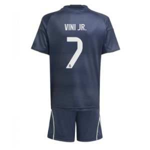 Lacne Futbalové dres pre deti Real Madrid Vinicius Junior #7 2025-26 - Preč (+ trenírky)