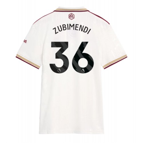 Damesdraagt Arsenal Martin Zubimendi #36 2025-26 Tretina 1 Dames jerseys Arsenal Martin Zubimendi #36 2025-26 Tweede
