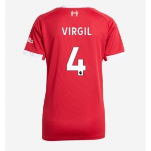Damen-Fußballtrikot Liverpool Virgil van Dijk #4 2025-26 Heim