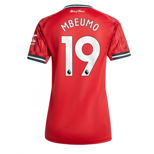 Vrouwen Voetbalshirt Manchester United Bryan Mbeumo #19 2025-26 Thuis 1 Vrouwen voetbalshirt Manchester United Bryan Mbeumo #19 2025-26 Thuis