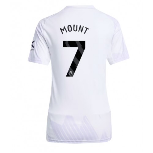 Vrouwen voetbalshirt Manchester United Mason Mount #7 2025-26 Vooruit 1 Vrouwen voetbaltrui Manchester United Mason Mount #7 2025-26 Uit
