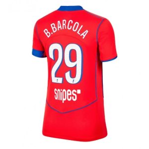 Dames Voetbalshirt Paris Saint-Germain Bradley Barcola #29 2025-26 Uit/Derde