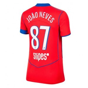 Vrouwen Voetbalshirt Paris Saint-Germain Joao Neves #87 2025-26 Deding