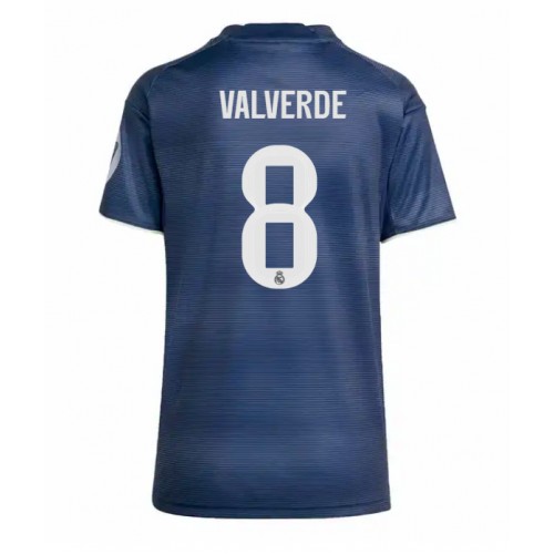 Damesjacke Real Madrid Federico Valverde #8 2025-26 Uit 1 Damestrui Real Madrid Federico Valverde #8 2025-26 Voor