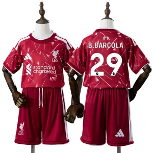 Futbalový dres detský Sada Liverpool 2026/27 Bradley Barcola 29 Domáci
