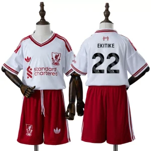 Detské Futbalový Dres Liverpool 2026/27 Hugo Ekitiké 22 Preč Krátky Rukáv