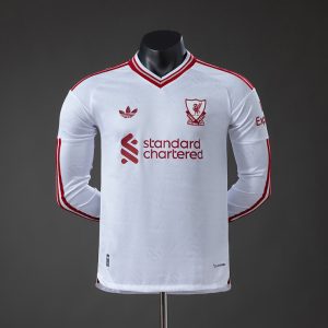 Liverpool 2026/27 Preč dres Pánsky Verzia pre hráčov, biela, s dlhým rukávom