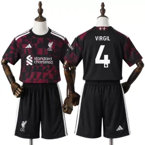 Futbalový dres detský Sada Liverpool 2026/27 Virgil van Dijk 4 Tretina