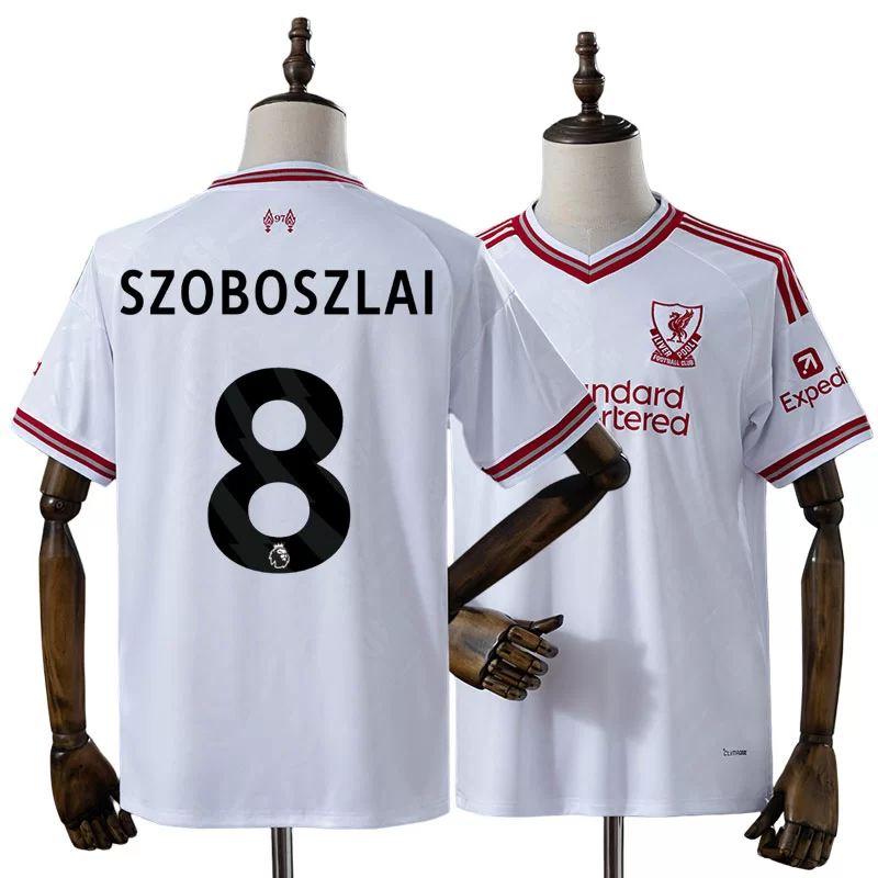 Liverpool Preč dres 2026/27 Dominik Szoboszlai 8 1 Liverpool Preč dres 2026/27 Dominik Szoboszlai 8 Pánsky Futbalový Dres Krátky Rukáv