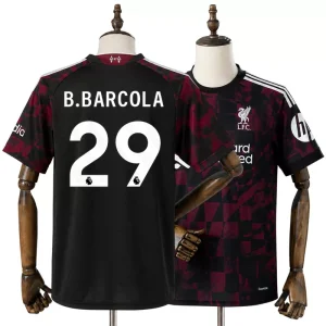 Liverpool Tretina dres 2026/27 Bradley Barcola 29 Pánsky Futbalový Dres Krátky Rukáv