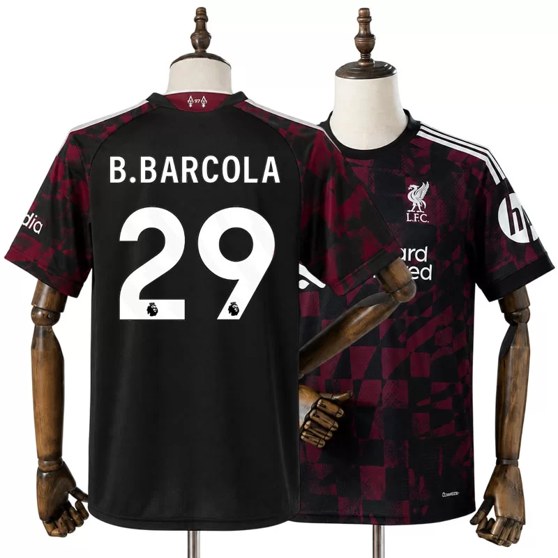 Liverpool Tretina dres 2026/27 Bradley Barcola 29 1 Liverpool Tretina dres 2026/27 Bradley Barcola 29 Pánsky Futbalový Dres Krátky Rukáv