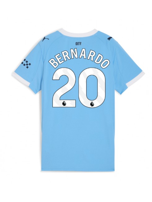 Futbalový dresy Manchester City 2025/26 Domáci Bernardo Silva #20 – Dámsky Krátky Rukáv 1 Futbalový dresy Manchester City 2025/26 Domáci Bernardo Silva #20 – Dámsky Krátky Rukáv