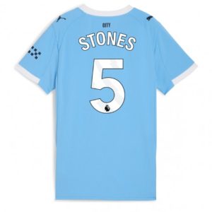 Futbalový dresy Manchester City 2025/26 Domáci John Stones #5 – Dámsky Krátky Rukáv