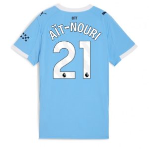 Futbalový dresy Manchester City 2025/26 Domáci Rayan Ait-Nouri #21 – Dámsky Krátky Rukáv