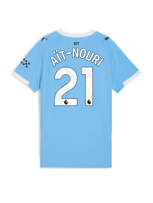 Futbalový dresy Manchester City 2025/26 Domáci Rayan Ait-Nouri #21 – Dámsky Krátky Rukáv 1 Futbalový dresy Manchester City 2025/26 Domáci Rayan Ait-Nouri #21 – Dámsky Krátky Rukáv